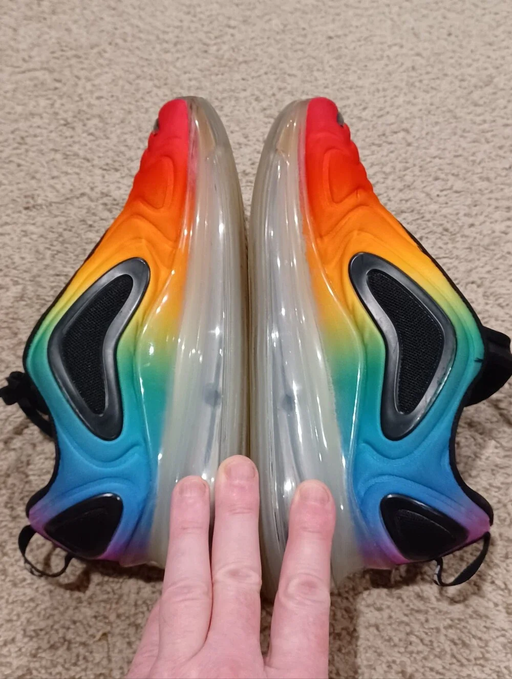 Nike Air Max 720 'Be True' (CJ5472-900) Vibrant Rainbow Design Womens Size 6.5